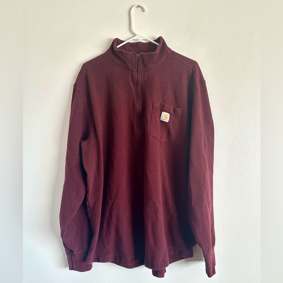 Carhartt Other - Carhartt 1/4 Zip Pullover Sweater Red Size 2XL